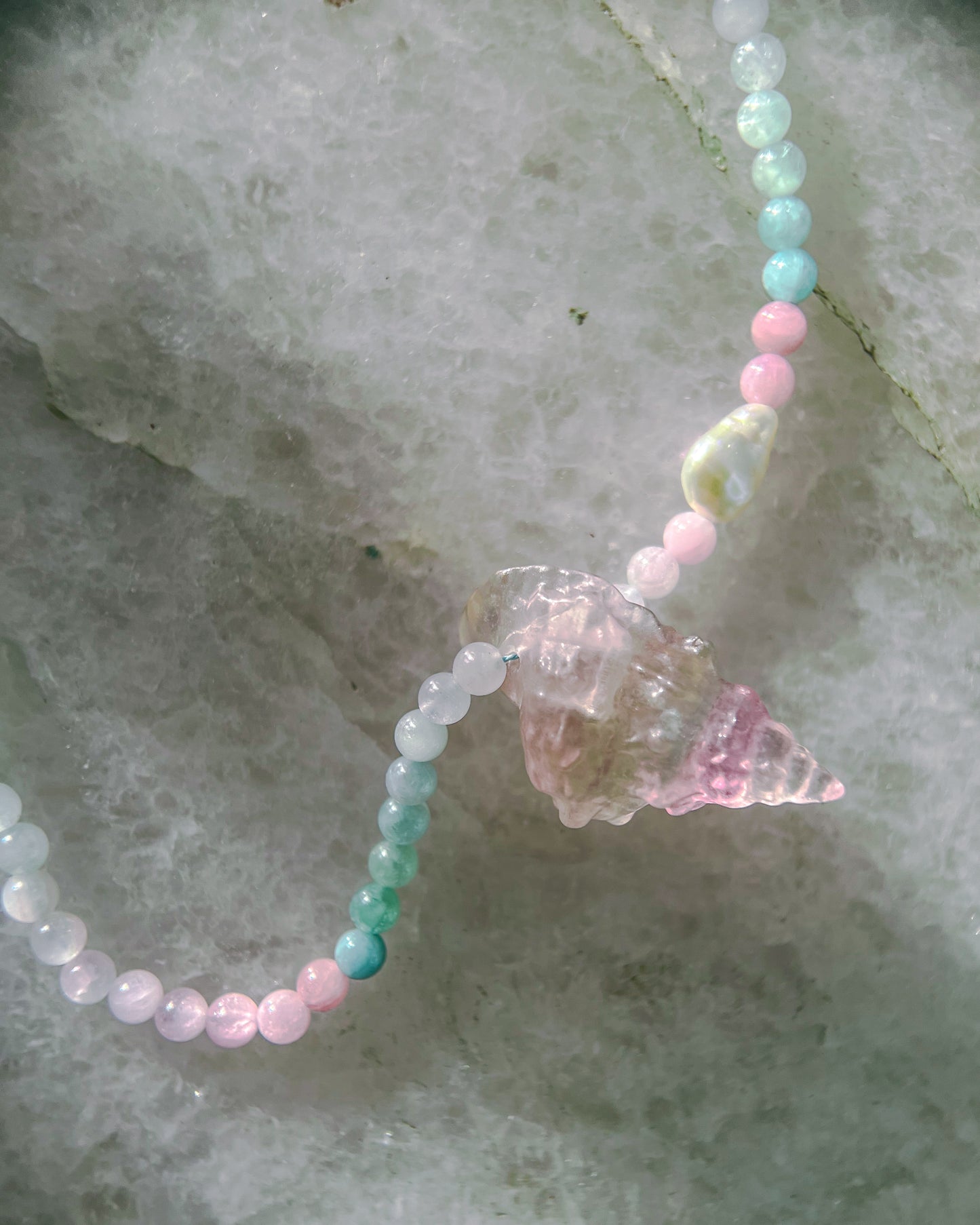 Sereia Candy Necklace ⋄ Ice Cream Tourmaline, Fluorite & Pearl