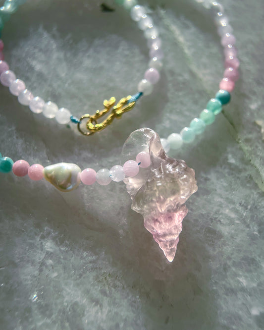 Sereia Candy Necklace ⋄ Ice Cream Tourmaline, Fluorite & Pearl