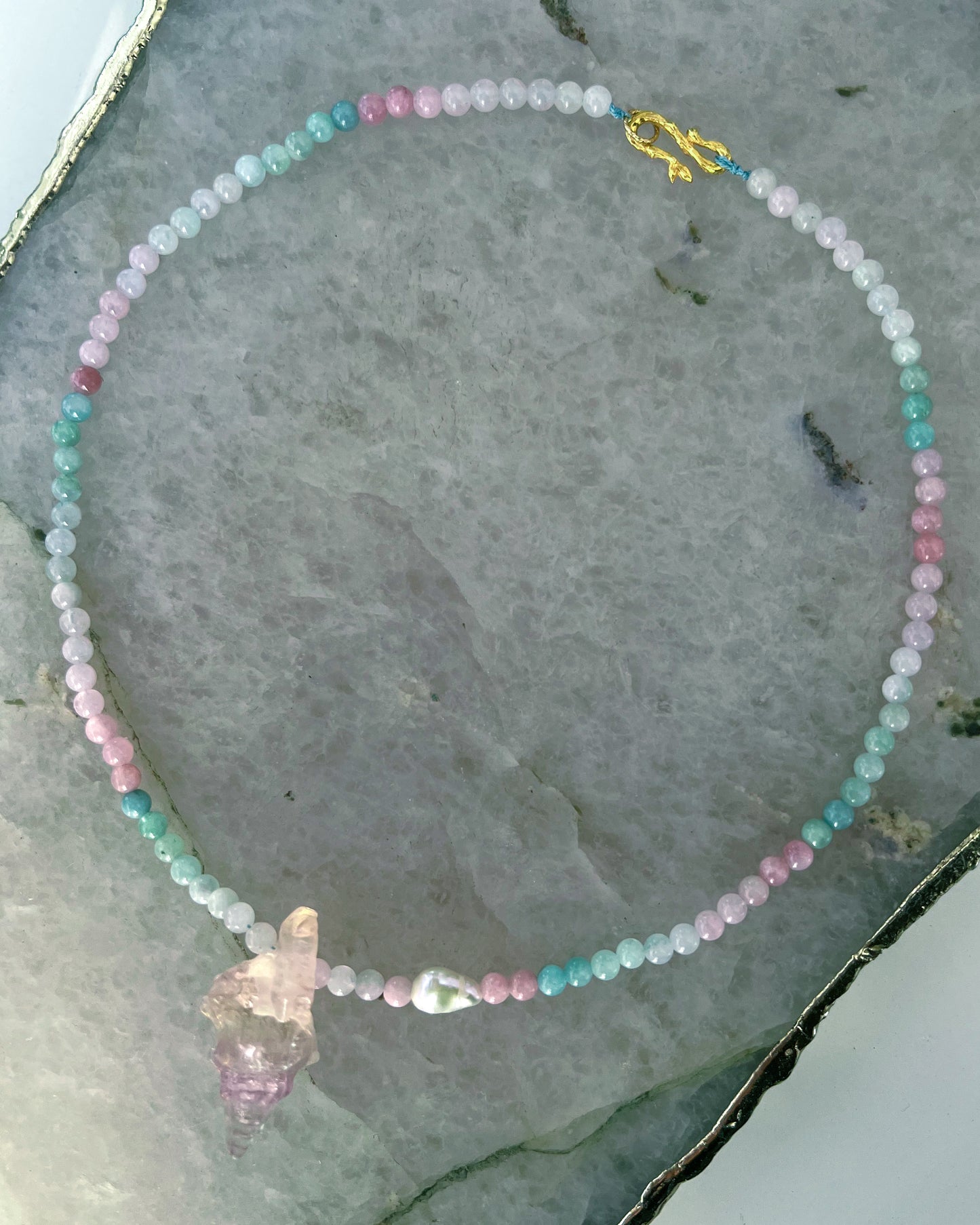 Sereia Candy Necklace ⋄ Ice Cream Tourmaline, Fluorite & Pearl