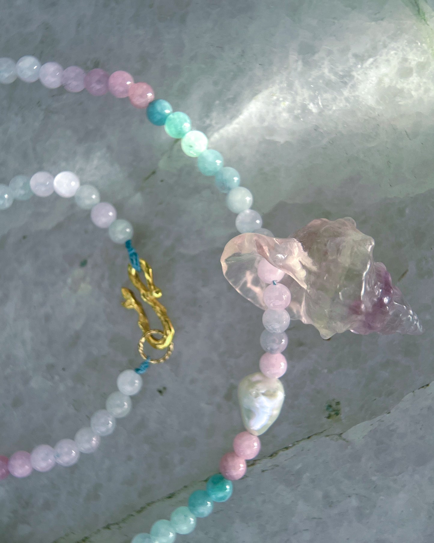 Sereia Candy Necklace ⋄ Ice Cream Tourmaline, Fluorite & Pearl
