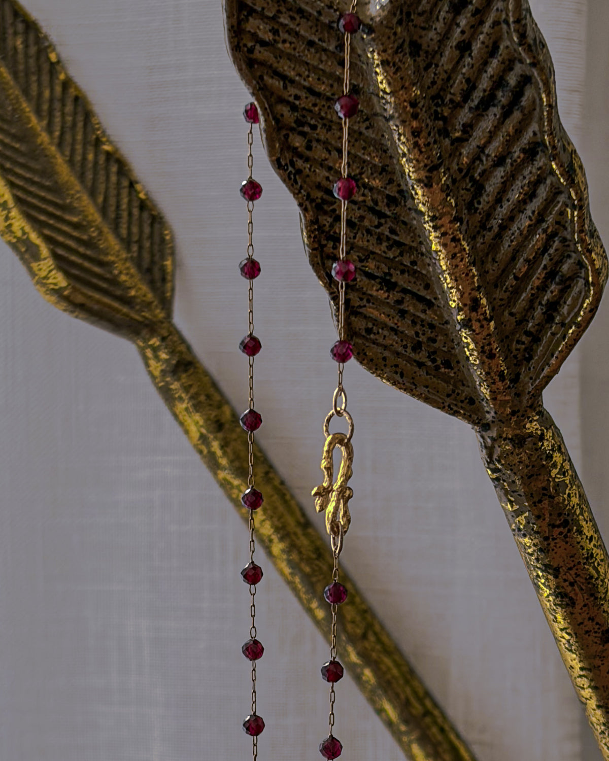 Velvet Rose Dewdrops Necklace ⋄ Garnet