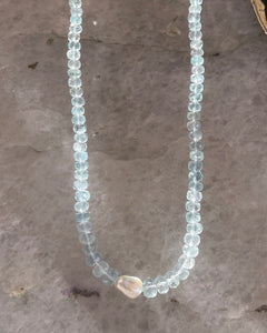 Water Nymph Necklace ⋄ Aquamarine & Pearl