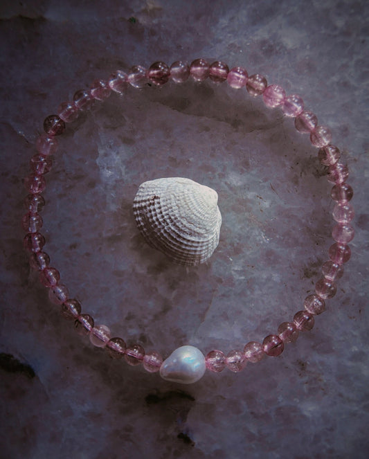 Daughter of Venus Bracelet ⋄ Pink Tourmaline & Pearl