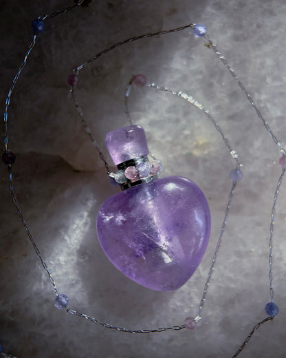 Love Potion Bottle Necklace ⋄ Amethyst