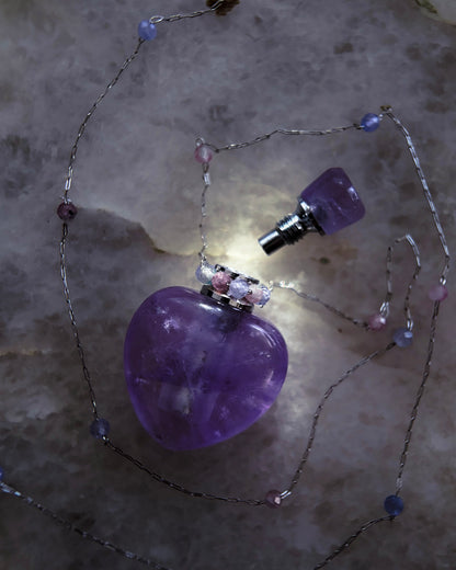 Love Potion Bottle Necklace ⋄ Amethyst