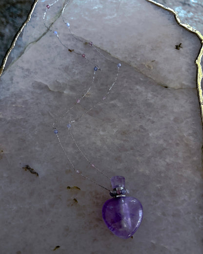 Love Potion Bottle Necklace ⋄ Amethyst