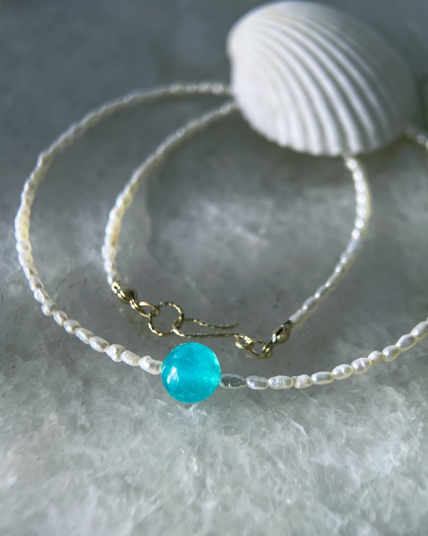 Daughter of the Sea Necklace ⋄ Amazonite & Pearls