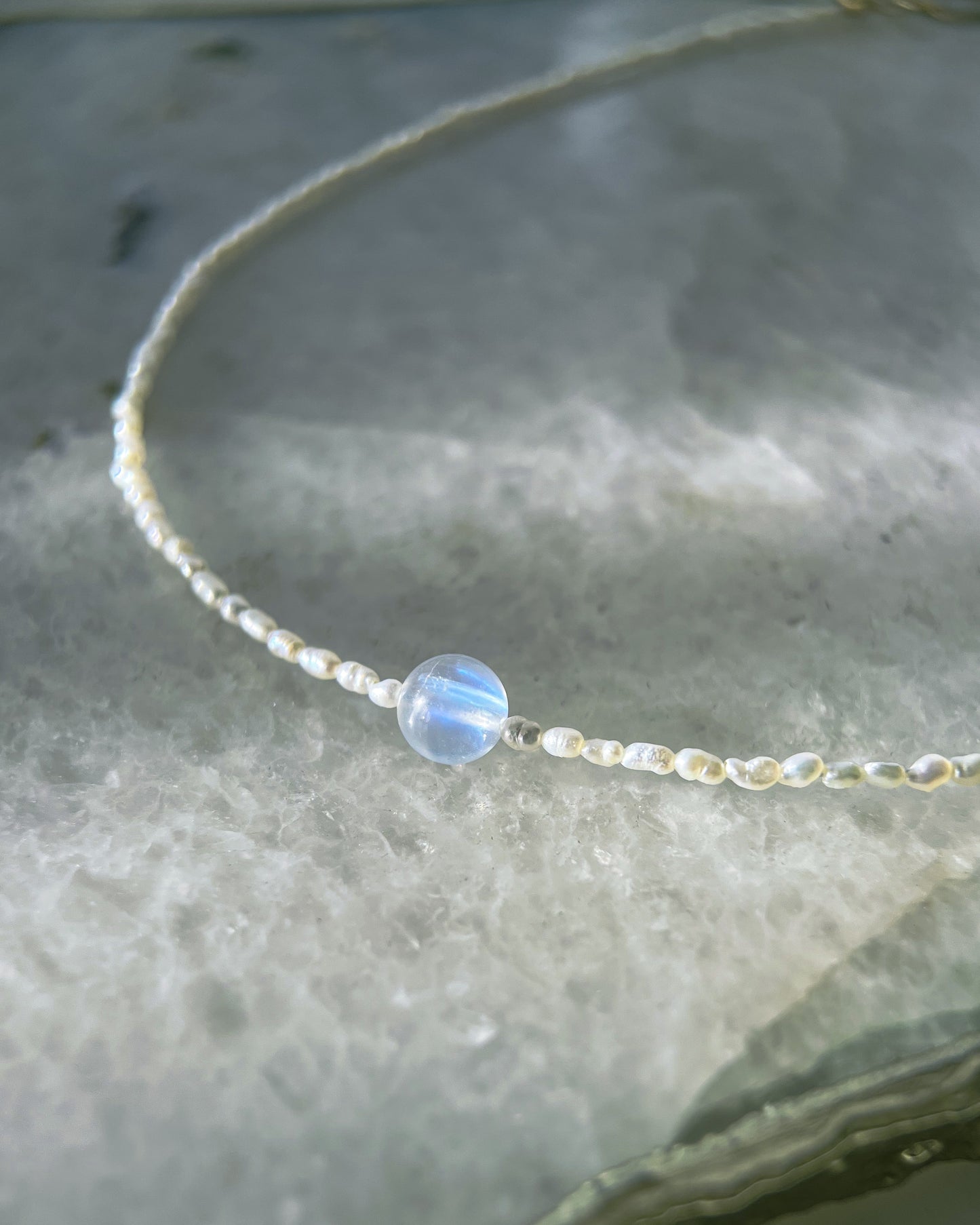 Daughter of the Sea Necklace ⋄ Moonstone & Pearls