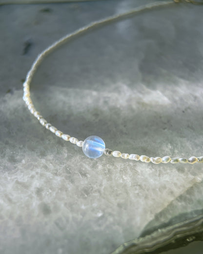 Daughter of the Sea Necklace ⋄ Moonstone & Pearls