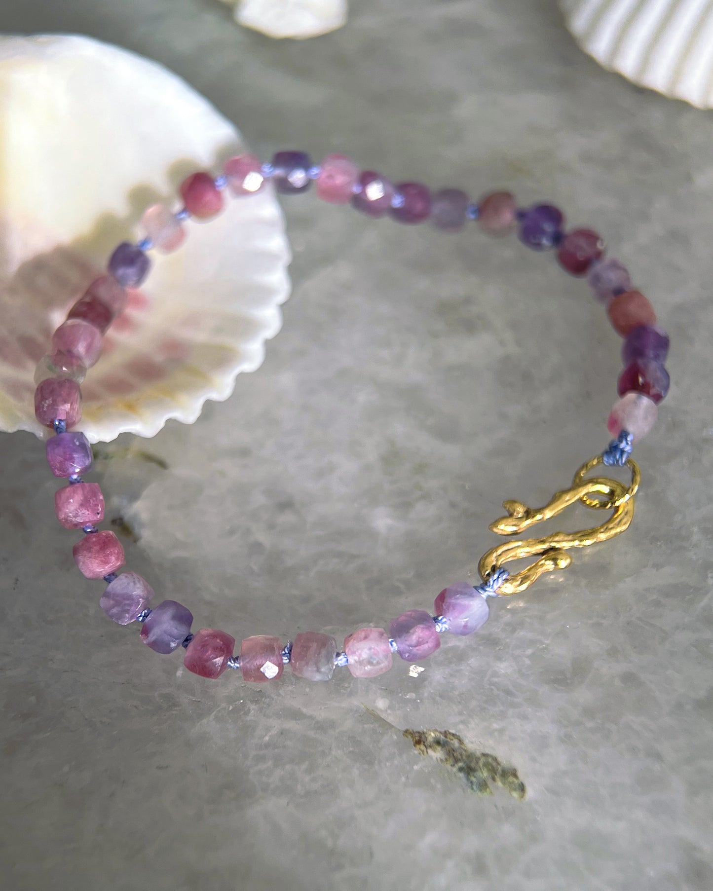 Rosewater Dewdrops Bracelet ⋄ Lavender Rose Tourmaline