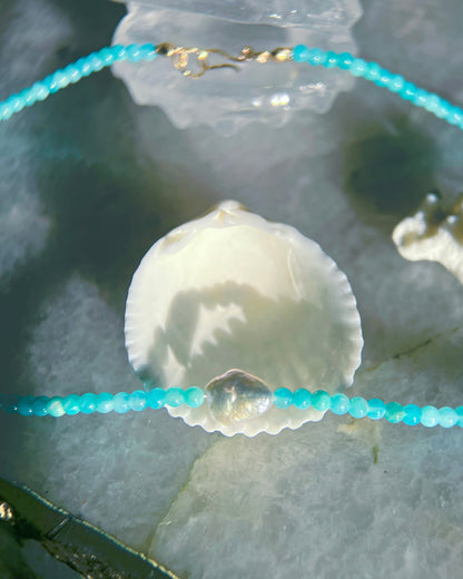 Salacia Necklace ⋄ Amazonite & Pearl