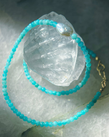 Salacia Necklace ⋄ Amazonite & Pearl
