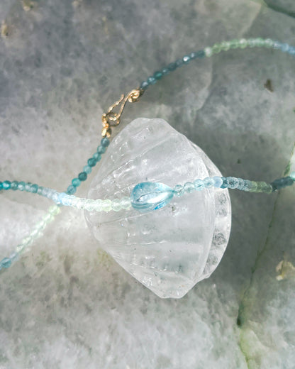 Ocean Spray Necklace ⋄ Aquamarine, Prehnite, Apatite & Topaz