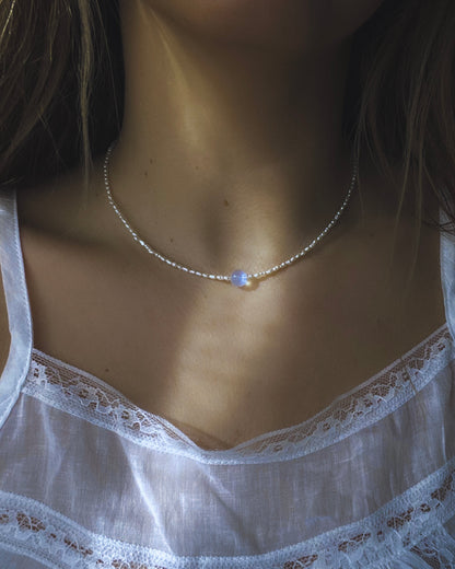 Daughter of the Sea Necklace ⋄ Moonstone & Pearls