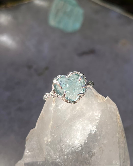 Heart of the Ocean Ring ⋄  Aquamarine ⋄ size 7