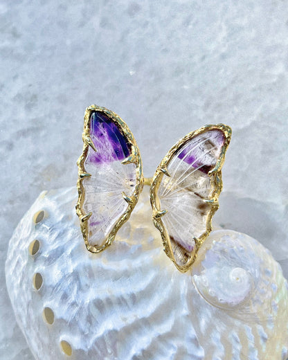 Ever After Butterfly Ring ⋄ Amethyst ⋄ 22k Gold Vermeil ⋄ size 5-6.5