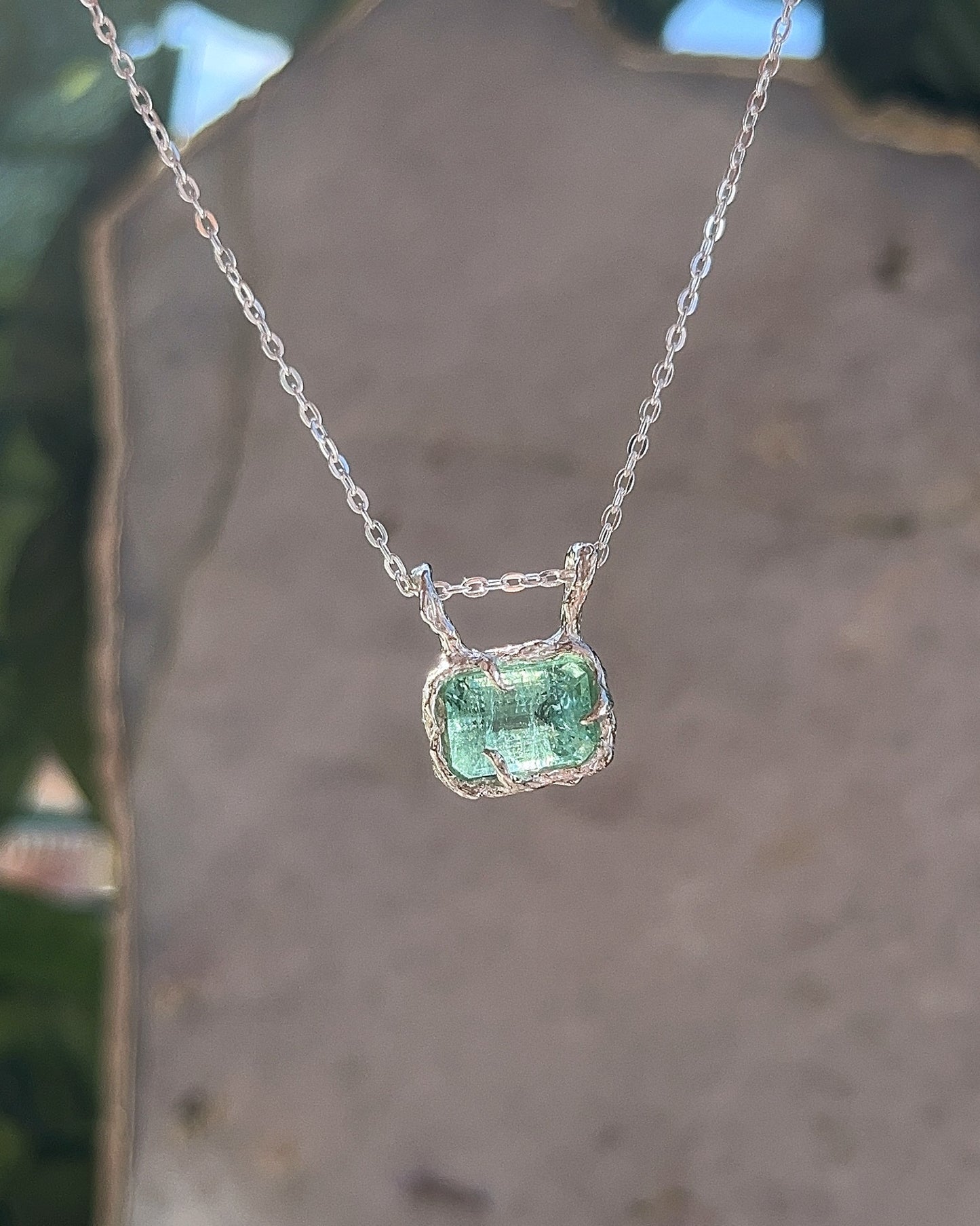 Ocean Amulet Necklace ⋄ Seafoam Tourmaline