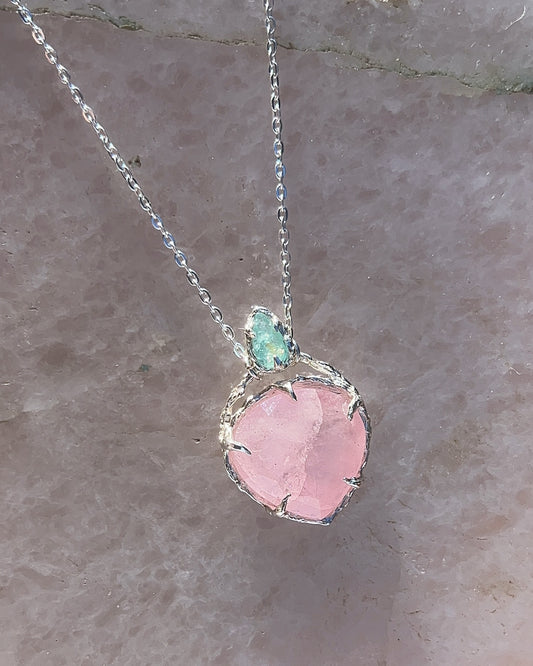 Heart Portal Amulet ⋄ Morganite & Paraíba Tourmaline