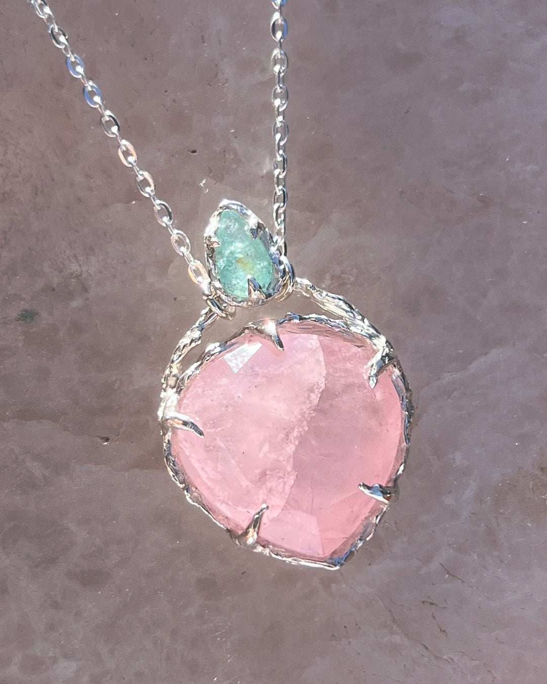 Heart Portal Amulet ⋄ Morganite & Paraíba Tourmaline