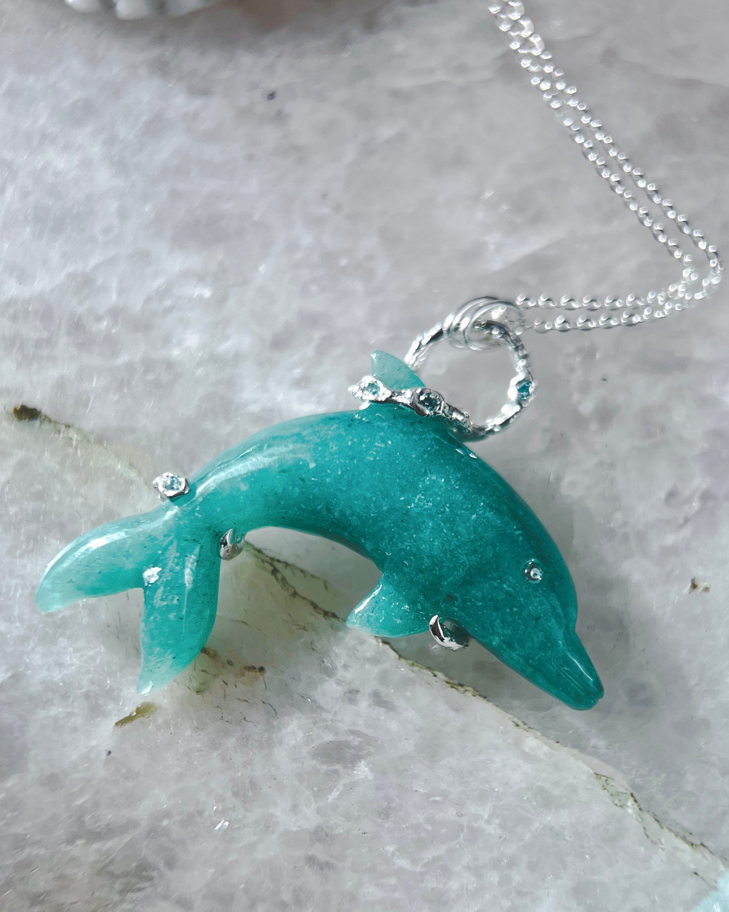 Dolphin Spirit Animal Amulet ⋄ Amazonite