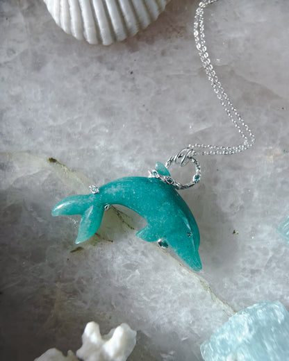 Dolphin Spirit Animal Amulet ⋄ Amazonite