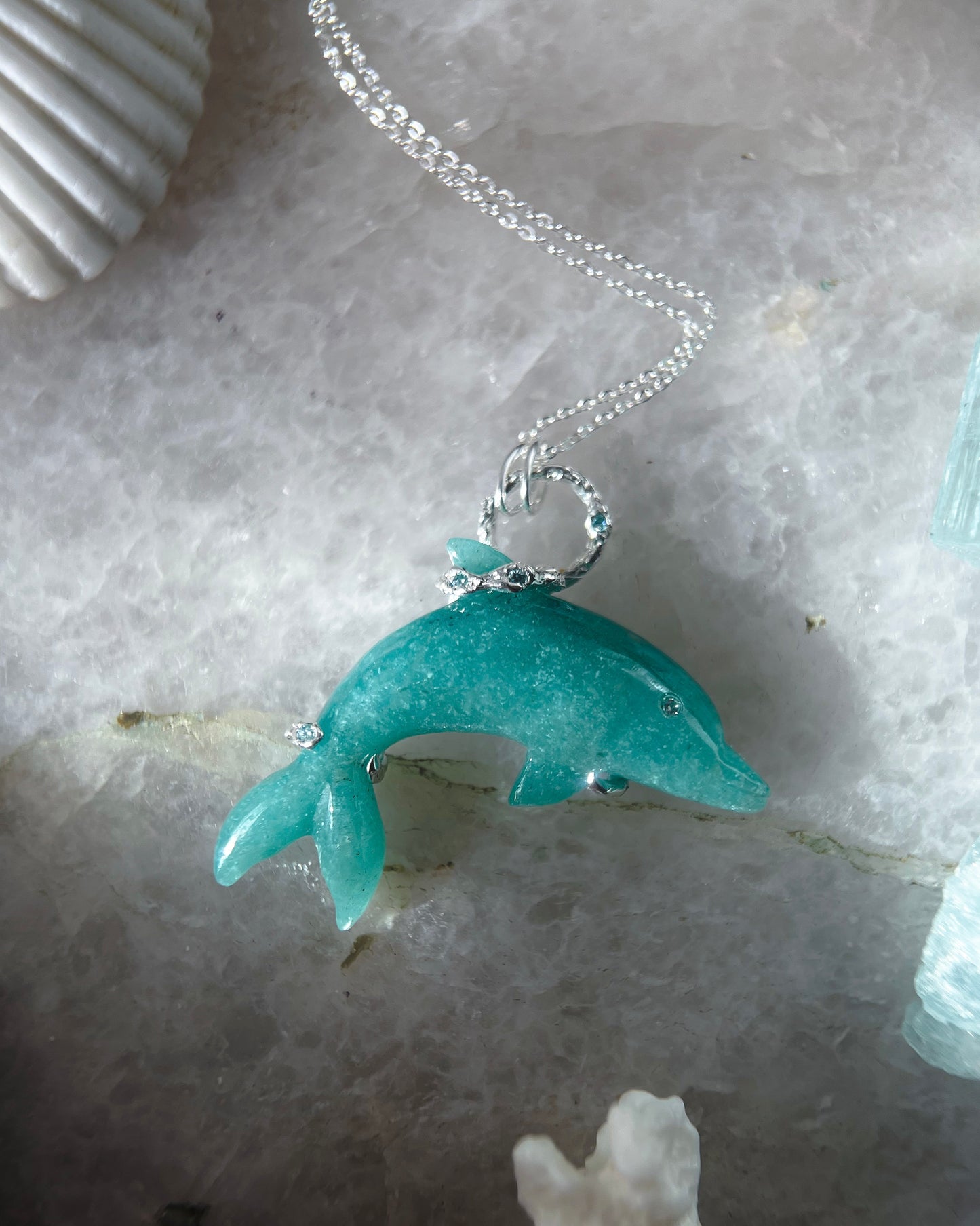 Dolphin Spirit Animal Amulet ⋄ Amazonite