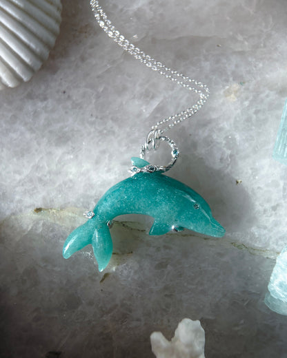 Dolphin Spirit Animal Amulet ⋄ Amazonite
