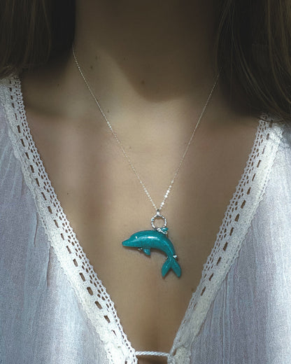 Dolphin Spirit Animal Amulet ⋄ Amazonite