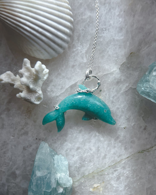 Dolphin Spirit Animal Amulet ⋄ Amazonite