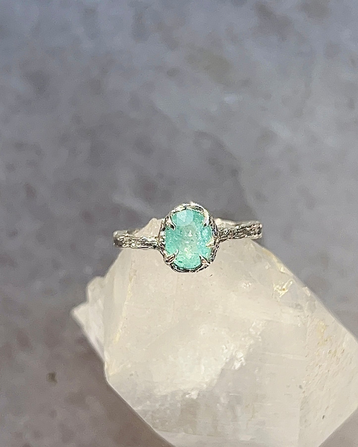 Sea Water Ring ⋄  Paraíba Tourmaline ⋄ size 5.5