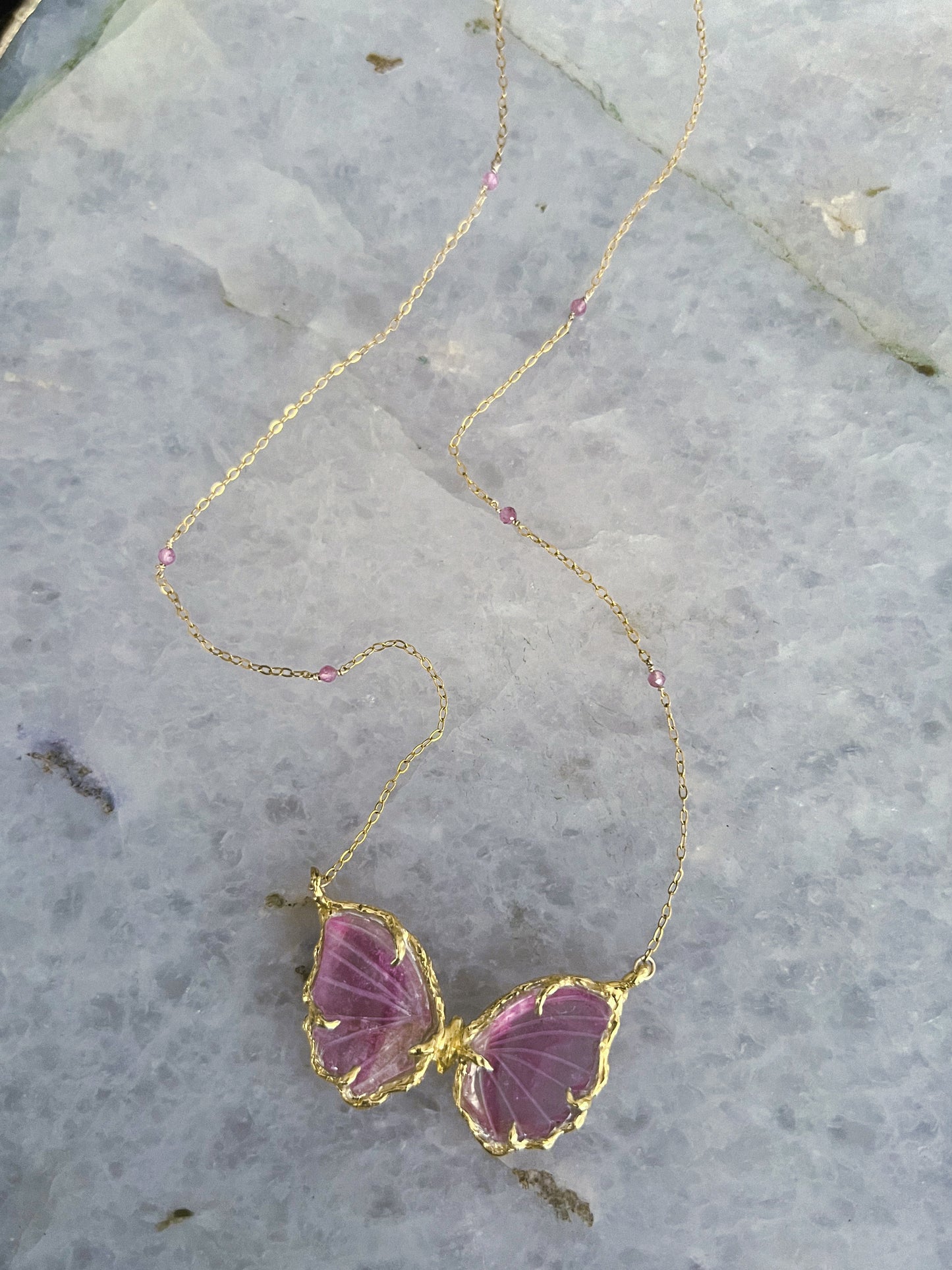 Ever After Butterfly Necklace ⋄ Pink Tourmaline