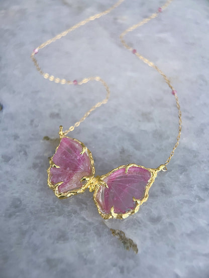 Ever After Butterfly Necklace ⋄ Pink Tourmaline