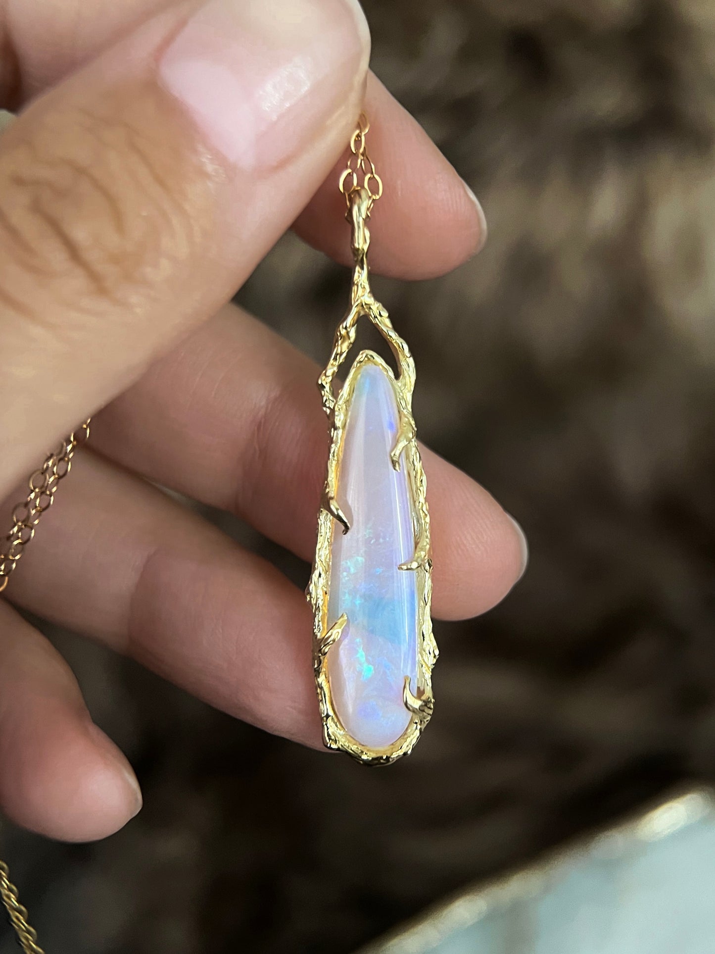 Unicorn Tear Necklace ⋄ Australian Opal