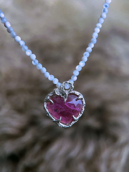 Siren’s Heart Amulet ⋄ Pink Tourmaline