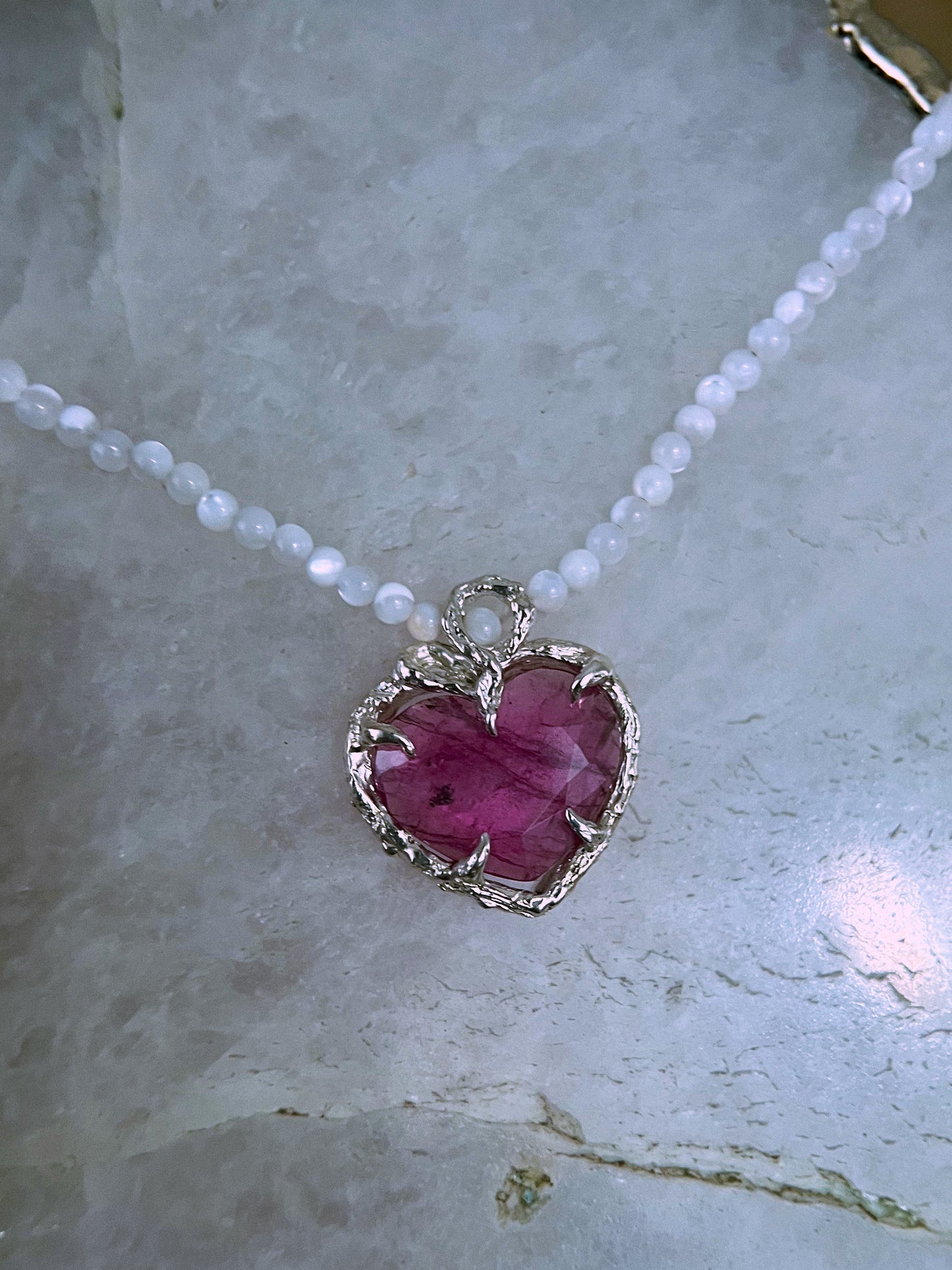 Siren’s Heart Amulet ⋄ Pink Tourmaline