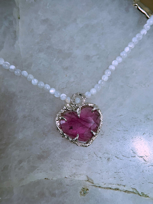 Siren’s Heart Amulet ⋄ Pink Tourmaline