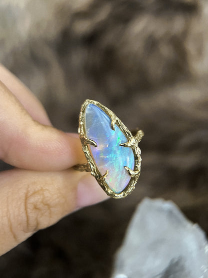 Unicorn Ring ⋄ Australian Opal ⋄ size 7.5
