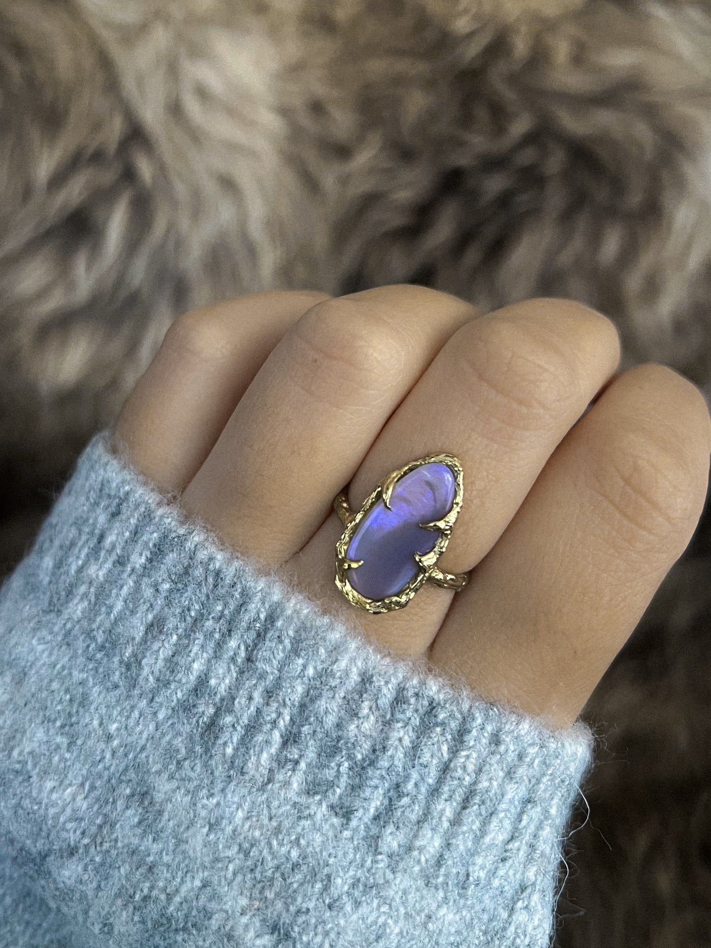 Interstellar Ring ⋄ Australian Opal ⋄ size 6