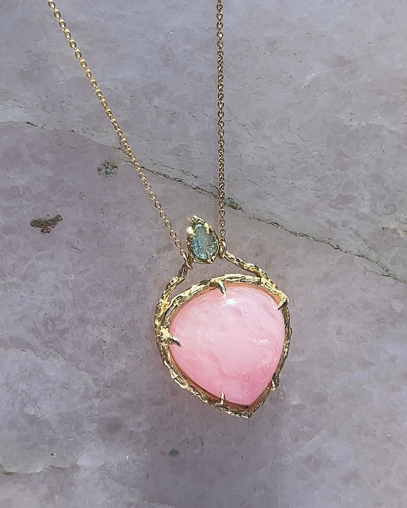 Heart Portal Amulet ⋄ Morganite & Paraíba Tourmaline