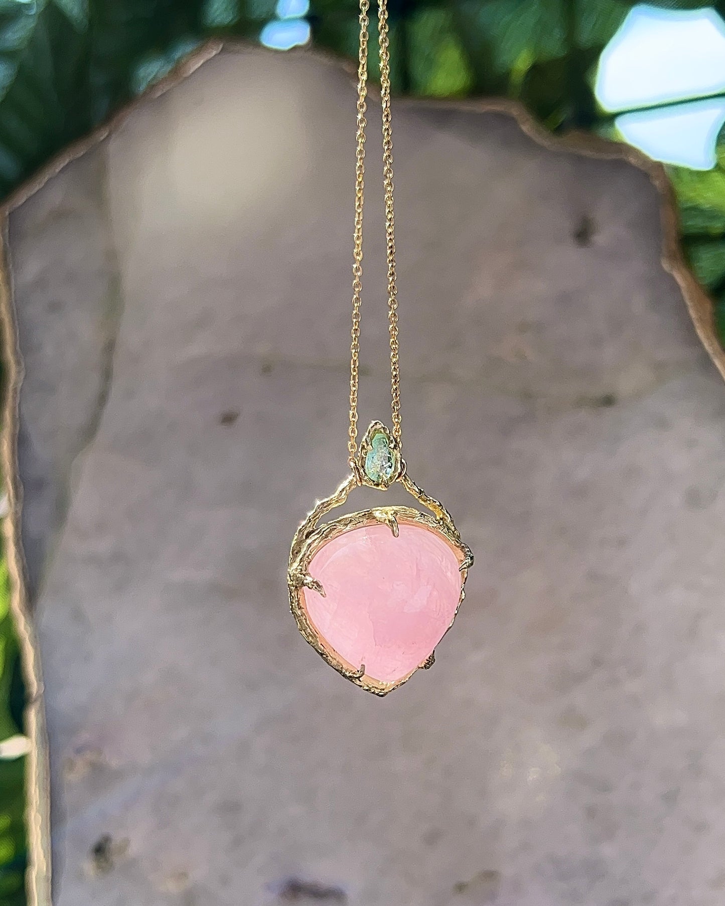 Heart Portal Amulet ⋄ Morganite & Paraíba Tourmaline