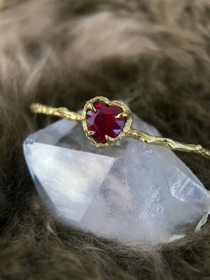 Siren’s Heart Cuff Bracelet ⋄ Ruby