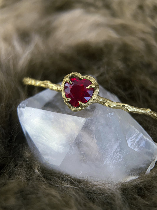 Siren’s Heart Cuff Bracelet ⋄ Ruby