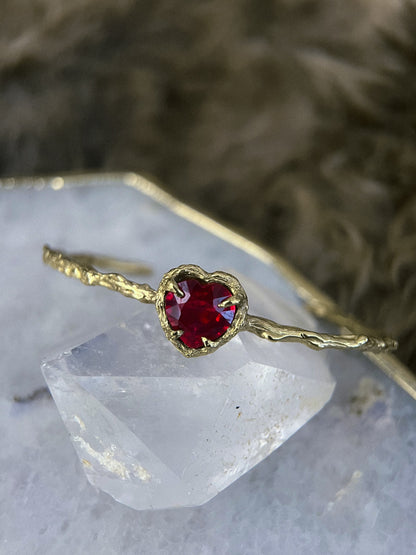 Siren’s Heart Cuff Bracelet ⋄ Ruby