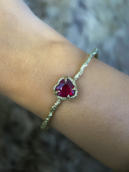 Siren’s Heart Cuff Bracelet ⋄ Ruby