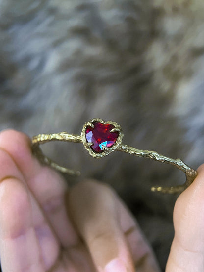 Siren’s Heart Cuff Bracelet ⋄ Ruby