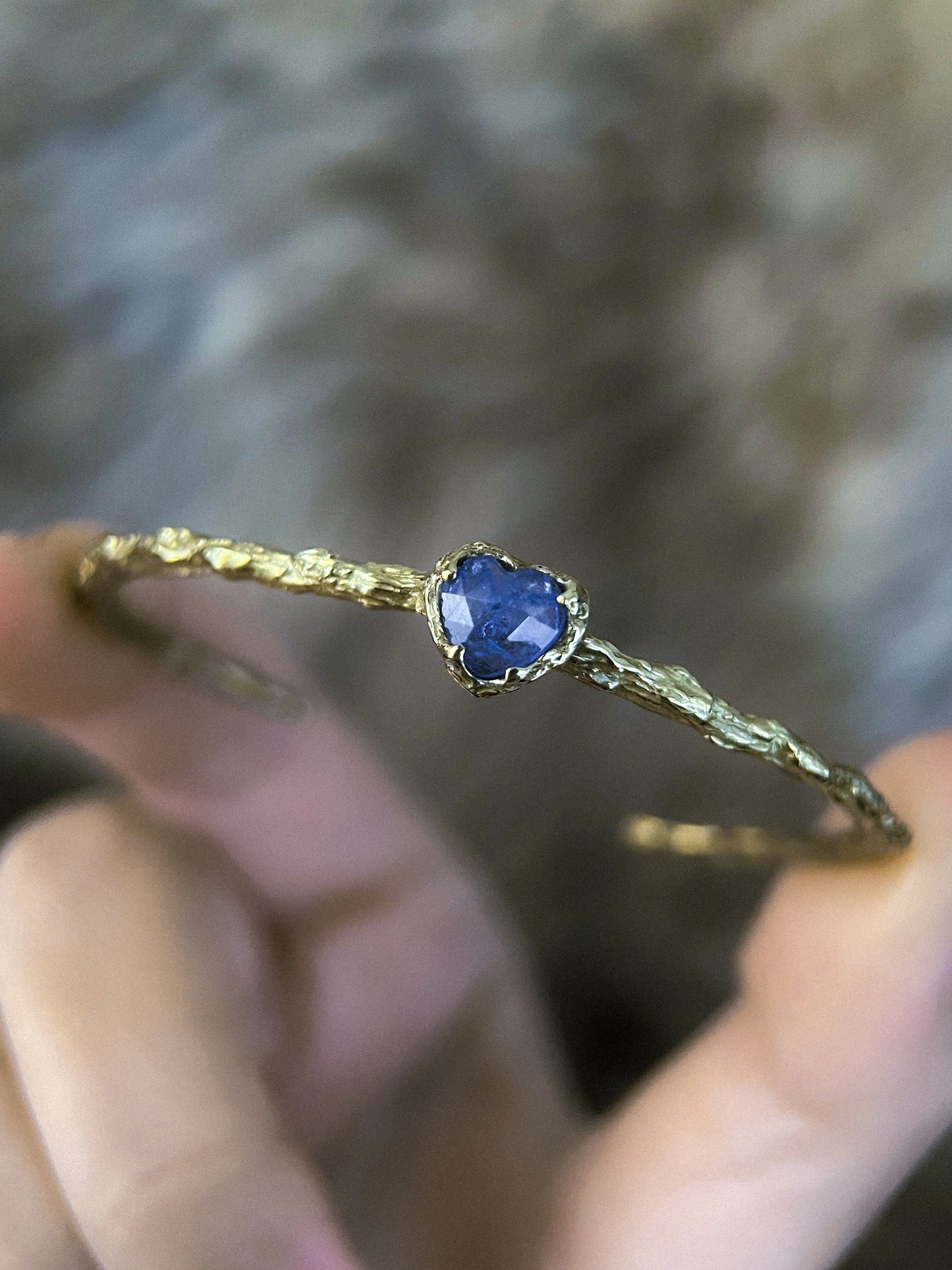 Heart of the Ocean Cuff Bracelet ⋄ Tanzanite