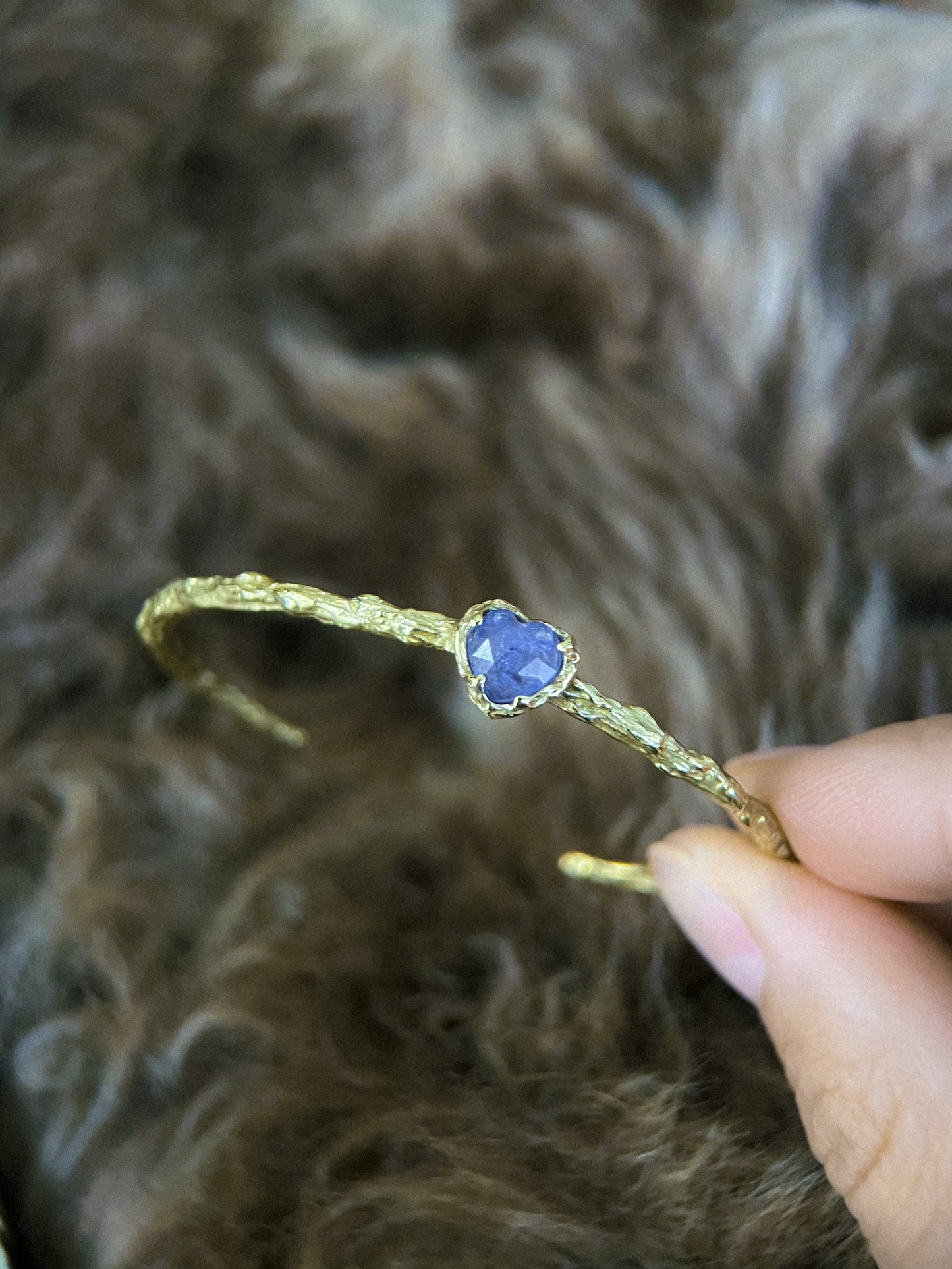 Heart of the Ocean Cuff Bracelet ⋄ Tanzanite