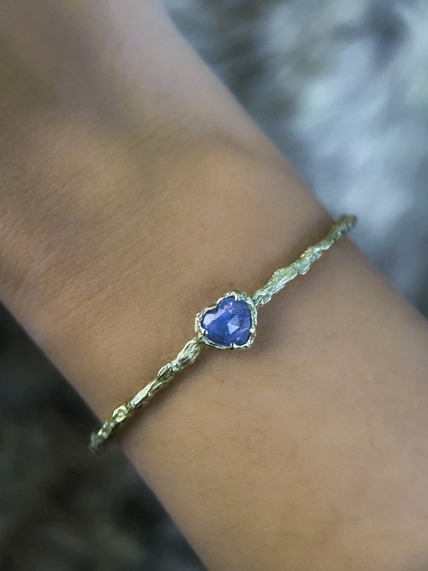 Heart of the Ocean Cuff Bracelet ⋄ Tanzanite