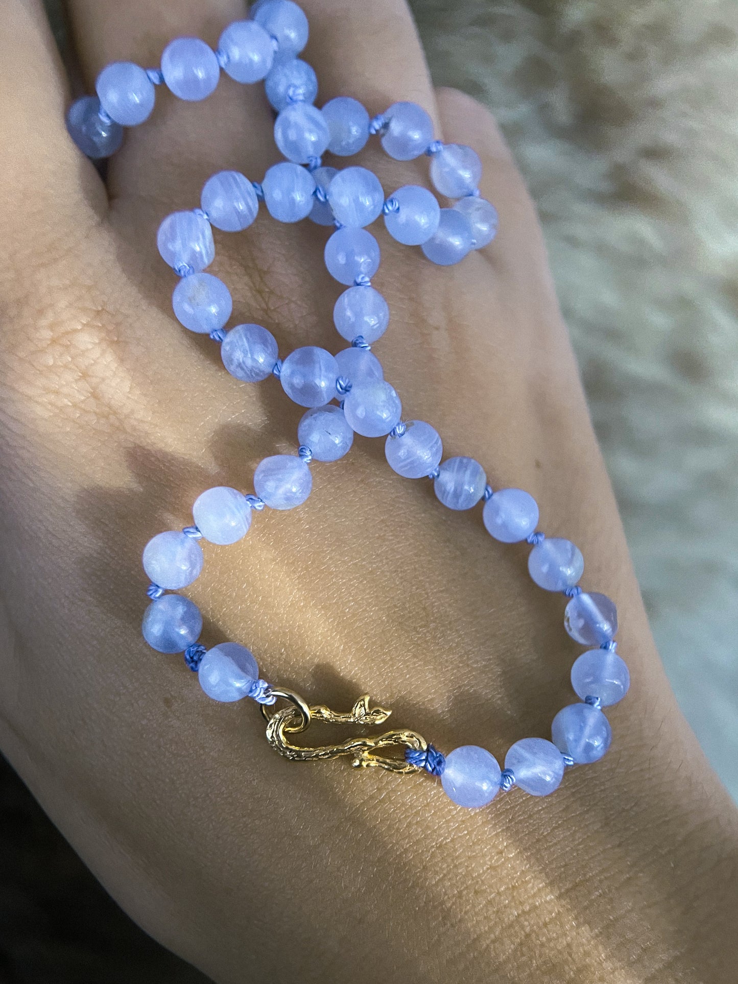 Dewdrops Necklace ⋄ Blue Lace Agate