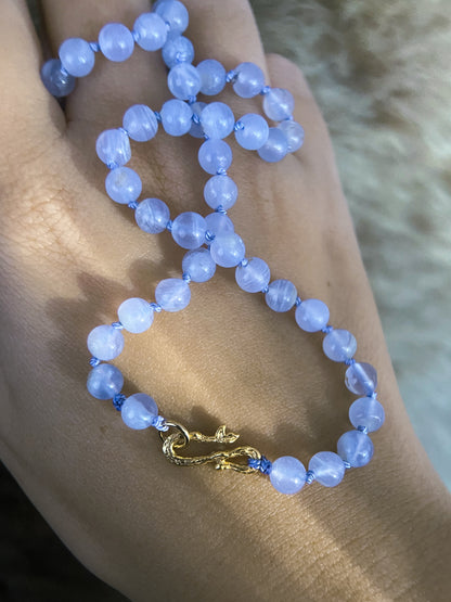 Dewdrops Necklace ⋄ Blue Lace Agate